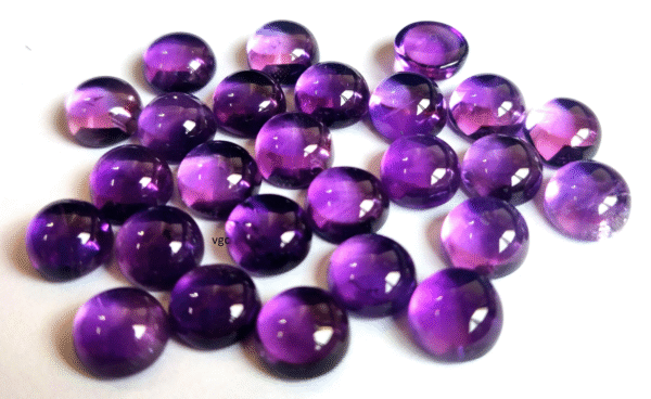 Natural 16 mm African Amethyst Round Cabochon Flat Back AAA Quality – Amethyst Round Cabochon