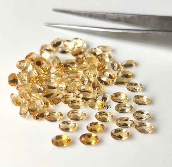 Natural 5×7 mm Citrine Oval Cut Faceted AAA Quality – Citrine Oval Faceted 5x7mm