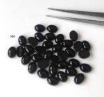 Natural Black Onyx 5×7 mm Oval Cabochon Flat Back – Black Onyx Oval Cabochon 5x7mm