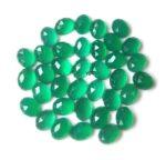 Natural Green Onyx 6×8 mm Oval Rose Cut – Green Onyx Oval Rose Cut 6x8mm