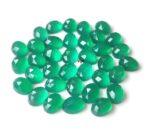 Natural Green Onyx 6×8 mm Oval Rose Cut – Green Onyx Oval Rose Cut 6x8mm