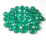 Natural Green Onyx 6×8 mm Oval Rose Cut – Green Onyx Oval Rose Cut 6x8mm