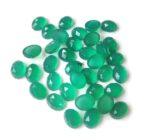Natural Green Onyx 6×8 mm Oval Rose Cut – Green Onyx Oval Rose Cut 6x8mm