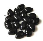 Natural Black Onyx 8×12 mm Pear Cabochon Flat Back – Black Onyx Pear Cabochon 8x12mm