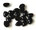 Natural Black Onyx 8×12 mm Pear Cabochon Flat Back – Black Onyx Pear Cabochon 8x12mm
