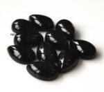 Natural Black Onyx 8×12 mm Pear Cabochon Flat Back – Black Onyx Pear Cabochon 8x12mm