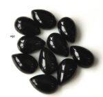 Natural Black Onyx 8×12 mm Pear Cabochon Flat Back – Black Onyx Pear Cabochon 8x12mm