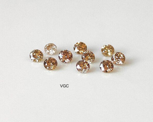 Natural Brown Diamond Brilliant Cut 3 mm Round – Brown Color Diamond 3mm