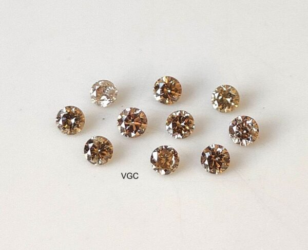 Natural Brown Diamond Brilliant Cut 3 mm Round – Brown Color Diamond 3mm
