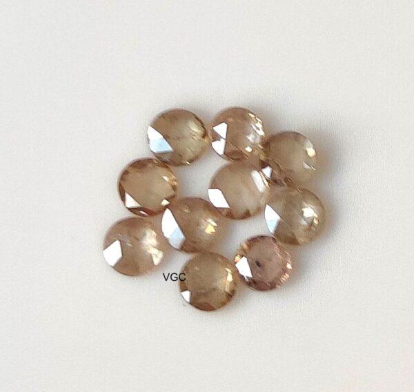 Natural Brown Diamond Rose Cut 2.5 mm Round – Brown Color Diamond 2.5mm