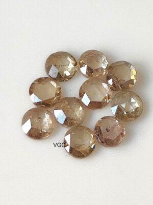 Natural Brown Diamond Rose Cut 2.5 mm Round – Brown Color Diamond 2.5mm