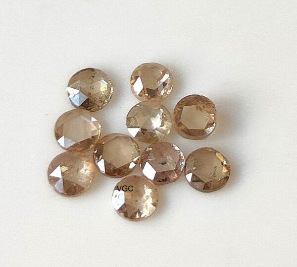 Natural Brown Diamond Rose Cut 2.5 mm Round – Brown Color Diamond 2.5mm