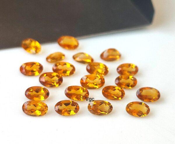 Natural Top Deep Color Brandy 5×7 mm Citrine Oval Cut Faceted AAA Quality – Top Deep Color Brandy Citrine Oval Faceted 5x7mm
