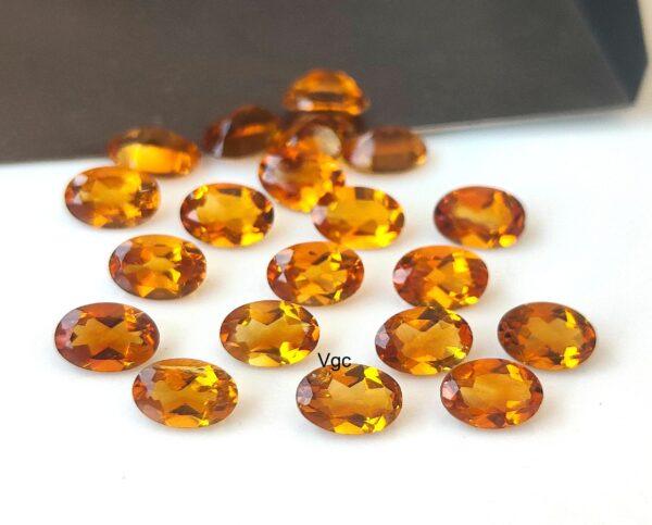 Natural Top Deep Color Brandy 6×8 mm Citrine Oval Cut Faceted AAA Quality – Top Deep Color Brandy Citrine Oval Faceted 6x8mm