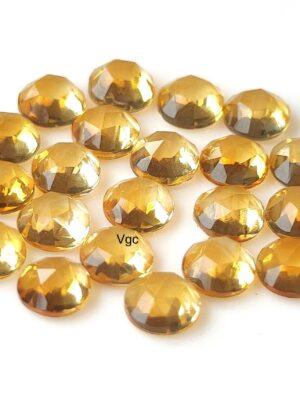 Natural 7 mm Citrine Round Rose Cut AAA Quality – Citrine Round Rose Cut 7mm