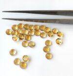 Natural 5 mm Citrine Round Rose Cut AAA Quality – Citrine Round Rose Cut 5mm