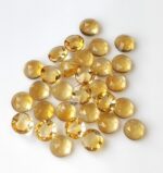 Natural 5 mm Citrine Round Rose Cut AAA Quality – Citrine Round Rose Cut 5mm