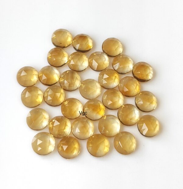 Natural 5 mm Citrine Round Rose Cut AAA Quality – Citrine Round Rose Cut 5mm