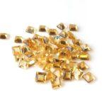 Natural 4×4 mm Citrine Square Cut Faceted AAA Quality – Citrine Square Faceted 4mm