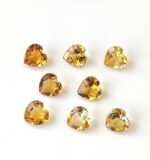 Natural 4×4 mm Citrine Heart Cut Faceted AAA Quality – Citrine Heart Faceted 4mm