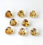 Natural 4×4 mm Citrine Heart Cut Faceted AAA Quality – Citrine Heart Faceted 4mm