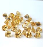 Natural 4×4 mm Citrine Cushion Cut Faceted AAA Quality – Citrine Cushion Faceted 4mm