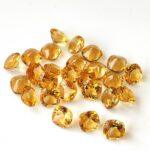 Natural 4×4 mm Citrine Cushion Cut Faceted AAA Quality – Citrine Cushion Faceted 4mm