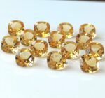 Natural 4×4 mm Citrine Cushion Cut Faceted AAA Quality – Citrine Cushion Faceted 4mm