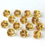Natural 4×4 mm Citrine Cushion Cut Faceted AAA Quality – Citrine Cushion Faceted 4mm