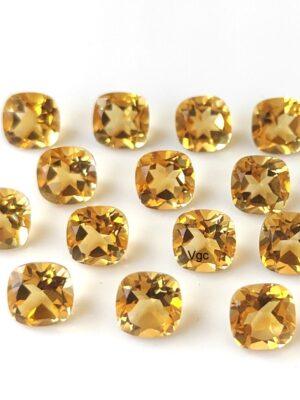Natural 4×4 mm Citrine Cushion Cut Faceted AAA Quality – Citrine Cushion Faceted 4mm
