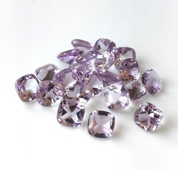 Natural 5 mm Pink Amethyst Cushion Faceted AAA Quality – Amethyst Cushion Faceted 5mm