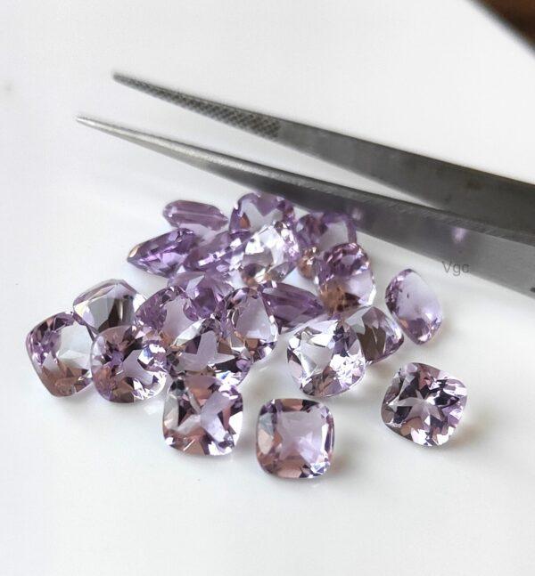 Natural 5 mm Pink Amethyst Cushion Faceted AAA Quality – Amethyst Cushion Faceted 5mm