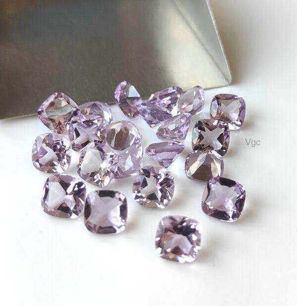 Natural 5 mm Pink Amethyst Cushion Faceted AAA Quality – Amethyst Cushion Faceted 5mm
