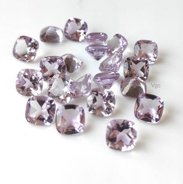Natural 5 mm Pink Amethyst Cushion Faceted AAA Quality – Amethyst Cushion Faceted 5mm