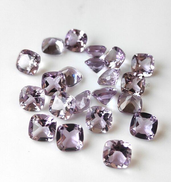 Natural 7 mm Pink Amethyst Cushion Faceted AAA Quality – Amethyst Cushion Faceted 7mm