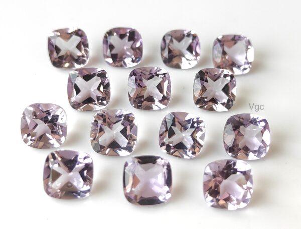 Natural 7 mm Pink Amethyst Cushion Faceted AAA Quality – Amethyst Cushion Faceted 7mm