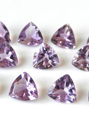Natural 10 mm Pink Amethyst Trillion Faceted AAA Quality – Amethyst Trillion Faceted 10mm
