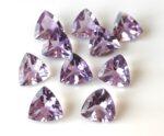 Natural 10 mm Pink Amethyst Trillion Faceted AAA Quality – Amethyst Trillion Faceted 10mm