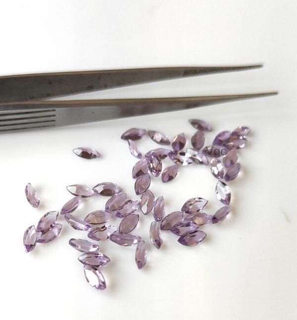 Natural 4×8 mm Pink Amethyst Marquise Faceted AAA Quality – Amethyst Marquise Faceted 4x8mm