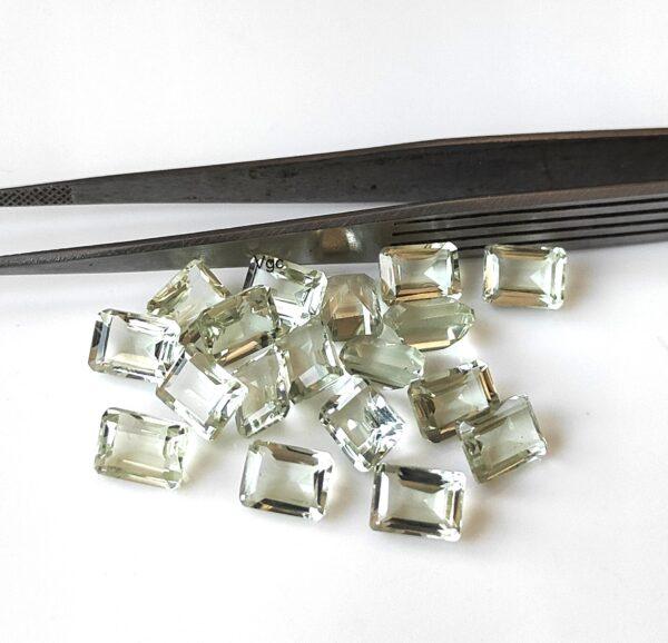 Natural 4×6 mm Green Amethyst Octagon Faceted AAA Quality – Amethyst Octagon Faceted 4x6mm