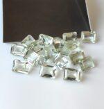Natural 4×6 mm Green Amethyst Octagon Faceted AAA Quality – Amethyst Octagon Faceted 4x6mm