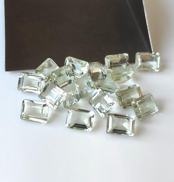 Natural 4×6 mm Green Amethyst Octagon Faceted AAA Quality – Amethyst Octagon Faceted 4x6mm