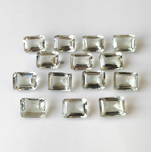 Natural 4×6 mm Green Amethyst Octagon Faceted AAA Quality – Amethyst Octagon Faceted 4x6mm