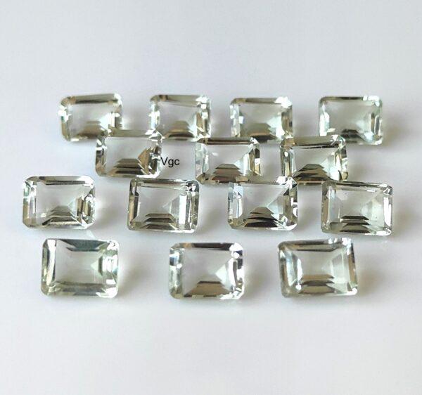 Natural 4×6 mm Green Amethyst Octagon Faceted AAA Quality – Amethyst Octagon Faceted 4x6mm