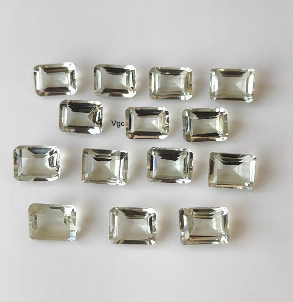 Natural 4×6 mm Green Amethyst Octagon Faceted AAA Quality – Amethyst Octagon Faceted 4x6mm
