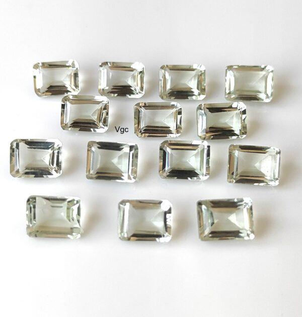 Natural 4×6 mm Green Amethyst Octagon Faceted AAA Quality – Amethyst Octagon Faceted 4x6mm