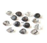 Natural 5×7 mm Black Rutilated Quartz Pear Cut Faceted Top Quality – Rutilated Quartz Pear Faceted 5x7mm