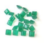 Natural Green Onyx 10 mm Square Faceted Cut – Green Onyx Square Faceted 10mm