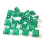 Natural Green Onyx 10 mm Square Faceted Cut – Green Onyx Square Faceted 10mm