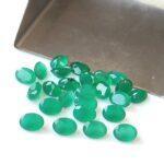 Natural Green Onyx 7×9 mm Oval Faceted Cut – Green Onyx Oval Faceted 7x9mm